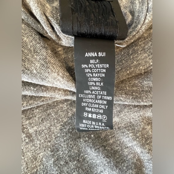 Anna Sui Silk Floral Inset Shark Bite Hem Tank Mini Dress M/L - Picture 7 of 7